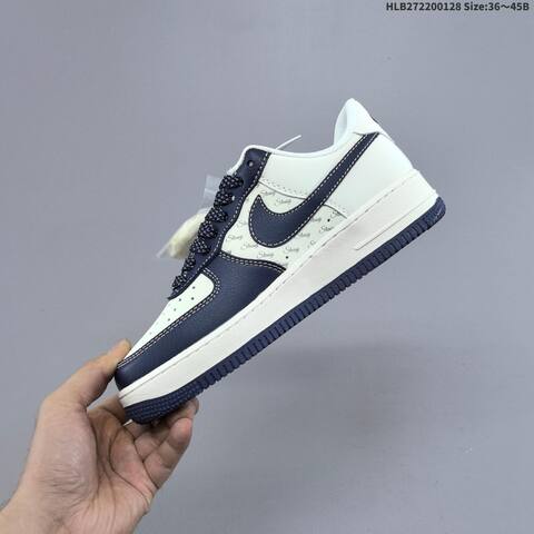 Nike Air Force 1 07 Low White Navy Blue Sail EU 36-45 Sneaker - Unisex (BS-61685)