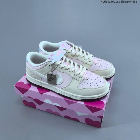 Nike Dunk Low Beige Pink White EU 36-45 Skate Shoe - Unisex (BS-62066)
