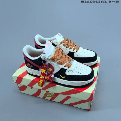 Nike Air Force 1 07 Low White Red Black Yellow EU 36-45 Sneaker - Unisex (BS-61751)