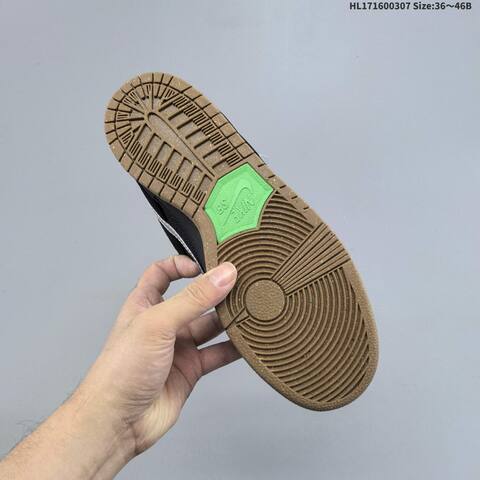 Nike Dunk SB Low Black Silver Green Gum Brown EU 36-46 Skate Shoe - Unisex (BS-61444)