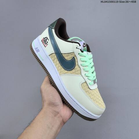 Nike Air Force 1 Low Beige Black White Brown EU 36-45 Sneaker - Unisex (BS-61902)
