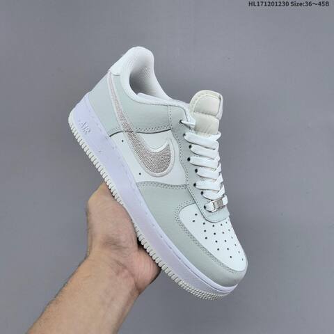 Nike Air Force 1 07 Light Grey White Silver EU 36 45 Sneaker EU 36-45 - Unisex (BS-62318)