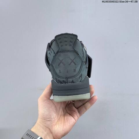 KAWS x Air Jordan 4 Retro Kaws Black AIR JORDAN 4 Aj4 Lifestyle (BS-66477)