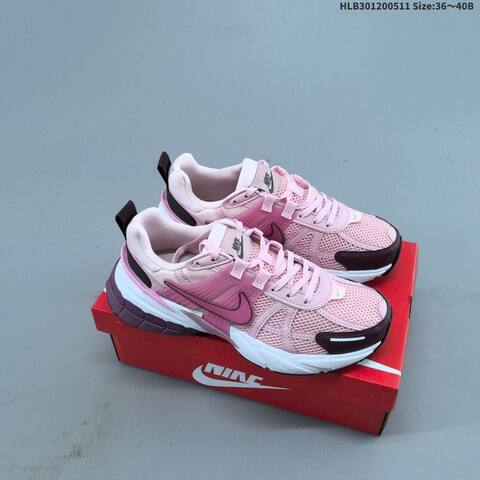Nike V2K Run Light Pink Dark Pink Burgundy White Black EU 36-40 Running Shoe - Unisex (BS-60418)