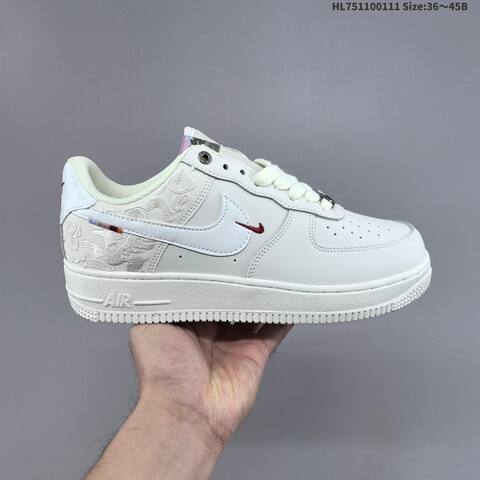 Nike Air Force 1 07 Low Off White Burgundy Silver EU 36-45 Sneaker - Unisex (BS-62071)