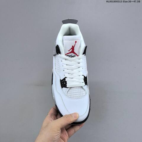 Air Jordan 4 Retro OG White Cement Replica AIR JORDAN 4 Aj4 Lifestyle (BS-66554)