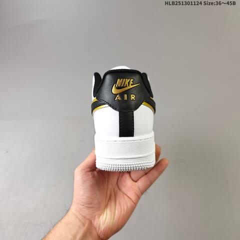 Nike Air Force 1 07 White Black Gold EU 36-45 Sneaker - Unisex (BS-63130)