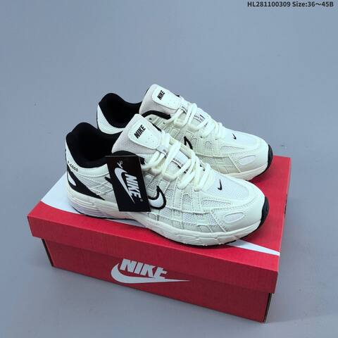 Nike P-6000 Black White Cream EU 36-45 Running Shoe - Unisex (BS-61417)