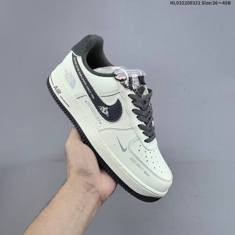 Nike Air Force 1 07 LV8 Off White Grey Dark Grey Orange EU 36-45 Sneaker - Unisex (BS-61211)