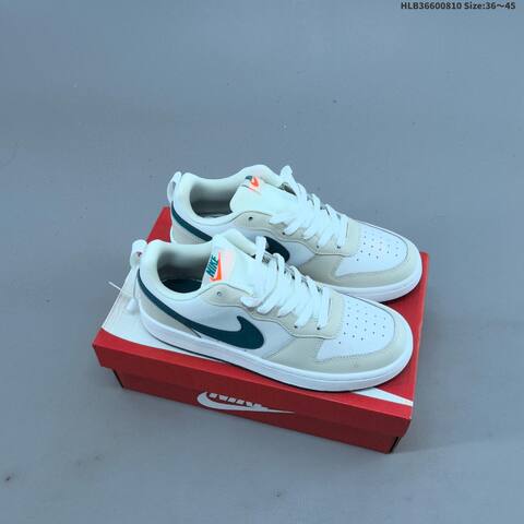 Nike Court Borough Low 2 GS White Light Blue Black Orange EU 36-45 Skate Shoe - Unisex (BS-59886)