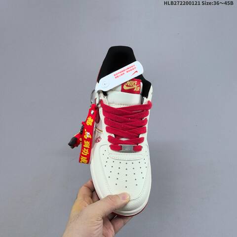 Nike Air Force 1 07 Low Off White Red Black Gold EU 36-45 Sneaker - Unisex (BS-61849)
