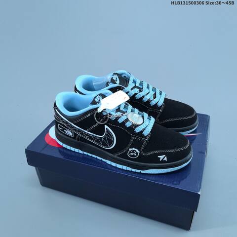 Nike SB Dunk Low Black Red White Maroon EU 36-45 Skate Shoe - Unisex (BS-61466)