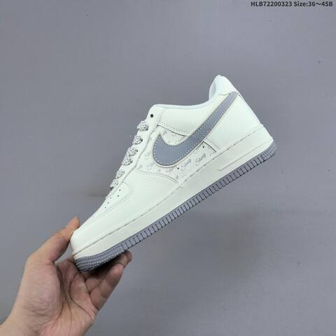 Nike Air Force 1 07 LV8 Stussy Off White Grey Black EU 36-45 Sneaker - Unisex (BS-61172)