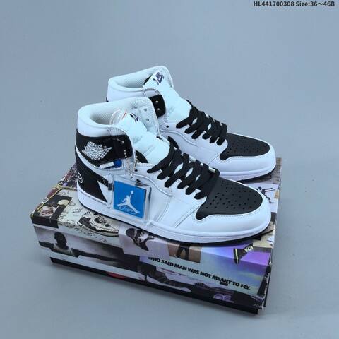 Union LA x Fragment Design x Air Jordan 1 Retro High OG White Black Lifestyle (BS-66597)
