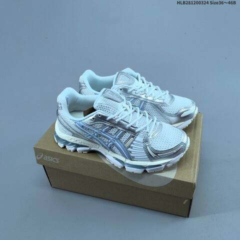 ASICS Gel-Kayano 12 1 Cream Silver Blue Orange EU 36-46 Running Shoe Running Sneakers - Unisex (BS-68976)