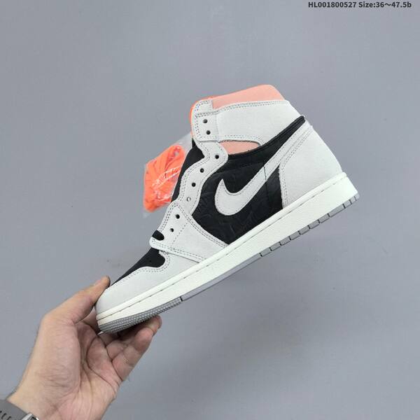 Jordan Air Jordan 1 Retro High OG neutral grey / black / white with orange lining 36~47.5 basketball