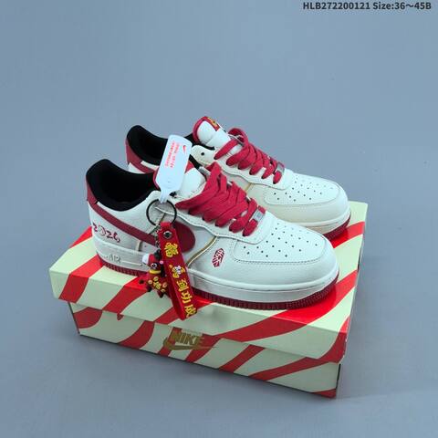 Nike Air Force 1 07 Low Off White Red Black Gold EU 36-45 Sneaker - Unisex (BS-61849)