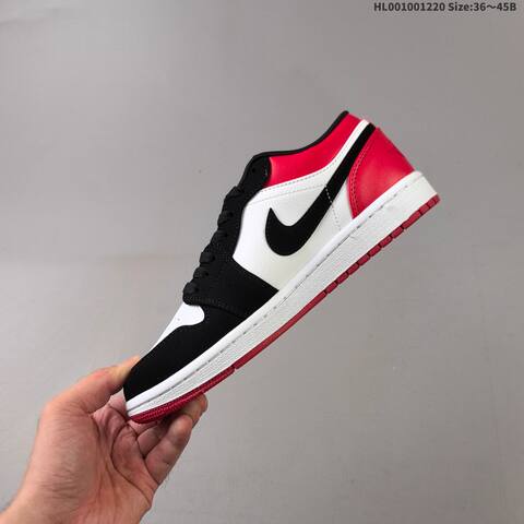 Air Jordan 1 Low Black Toe AIR JORDAN 1 Aj1 Lifestyle (BS-67345)