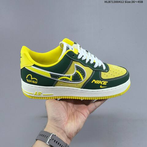Nike Air Force 1 Low Black Burgundy White Dark Green Beige EU 36-45 Sneaker - Unisex (BS-60787)
