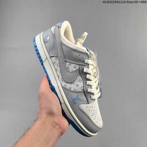 Nike SB Dunk Low Grey White Blue Cream EU 36-45 Skate Shoe - Unisex (BS-62589)