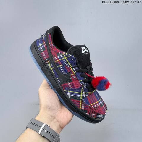 Nike SB Dunk Low Black Red Blue Yellow EU 36-47 Skate Shoe - Unisex (BS-60772)