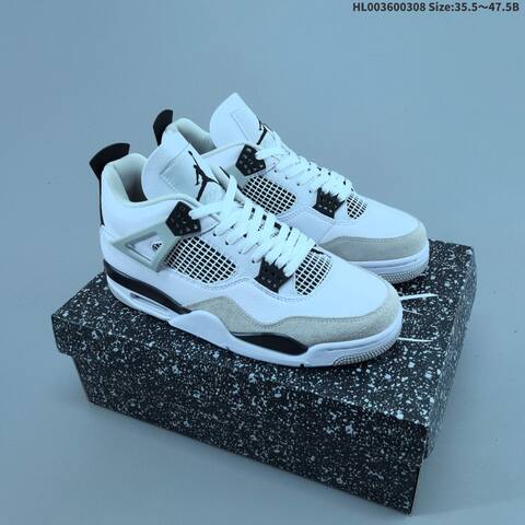 Air Jordan 4 Retro Military Black AIR JORDAN 4 Aj4 Lifestyle (BS-66594)