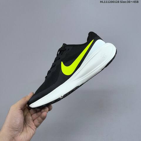 Nike Revolution 8 White Black Neon Green EU 36-45 Running Shoe - Unisex (BS-61691)