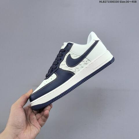 Nike Air Force 1 07 Low Stussy Off White Navy Blue EU 36-45 Sneaker - Unisex (BS-61033)