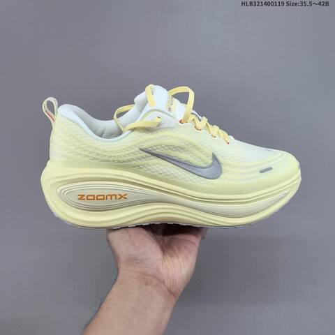 Nike Vomero Plus ReactX Air Zoom Pale Yellow White Grey Orange EU 35 5-42 Running Shoe - Unisex (BS-61899)