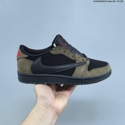 Travis Scott x Air Jordan 1 Low Velvet Brown AIR JORDAN 1 Aj1 Lifestyle (BS-66745)