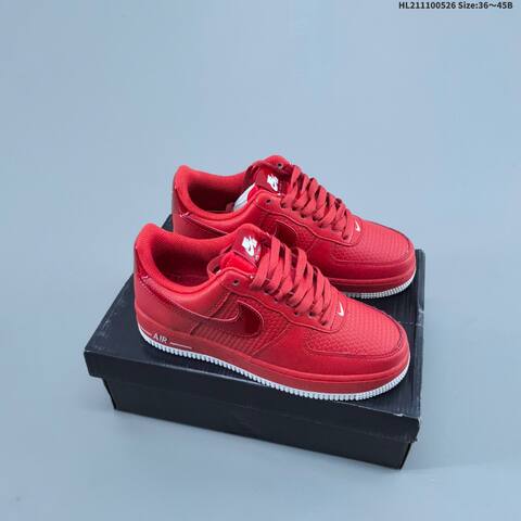 Nike Air Force 1 07 Low Red Black White EU 36 45 Sneaker EU 36-45 - Unisex (BS-60126)
