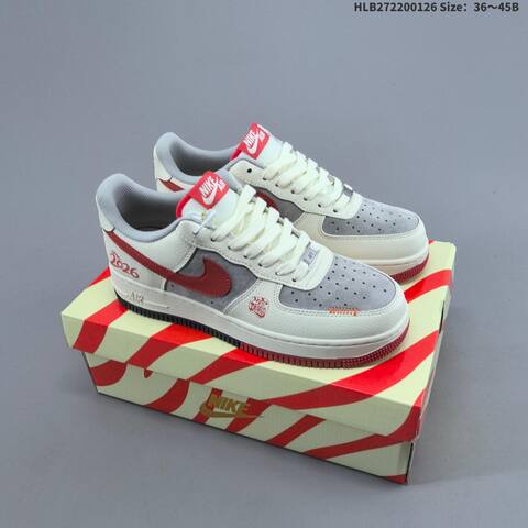 Nike Air Force 1 07 Low White Red Black Yellow EU 36-45 Sneaker - Unisex (BS-61751)
