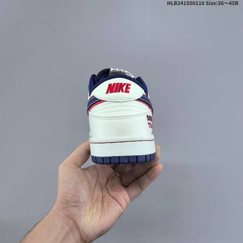 Nike Dunk SB Low Off White Navy Blue Red EU 36-45 Skate Shoe - Unisex (BS-62079)