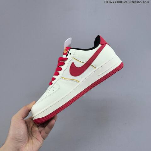 Nike Air Force 1 07 Low Off White Red Black Gold EU 36-45 Sneaker - Unisex (BS-61849)