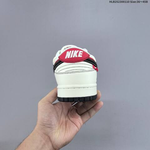 Nike Dunk Low Retro DIY Off White Black Red EU 36-45 Skate Shoe - Unisex (BS-62075)