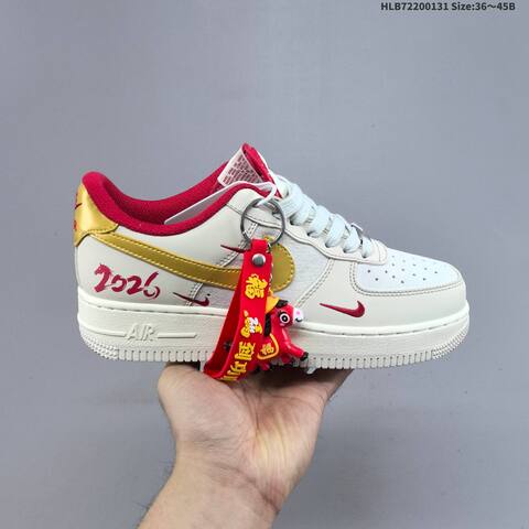 Nike Air Force 1 07 LV8 Off White Red Blue Black EU 36-45 Sneaker - Unisex (BS-61615)