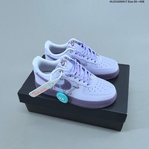 Nike Air Force 1 Light Purple Dark Purple Silver White EU 36-45 Sneaker - Unisex (BS-60689)