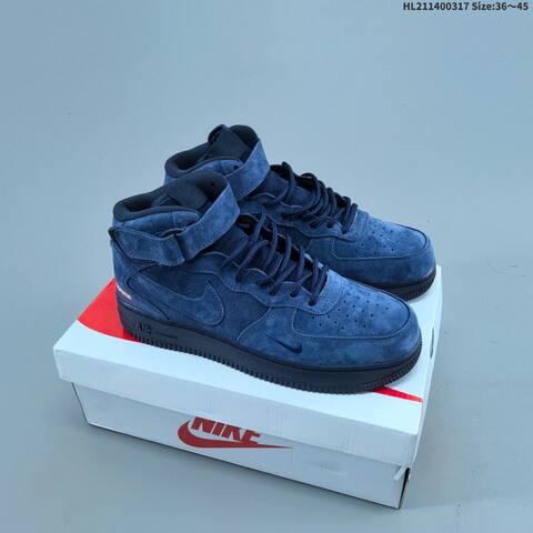 Nike Air Force 1 07 Mid Black Olive Green EU 36-45 Sneaker - Unisex (BS-61283)