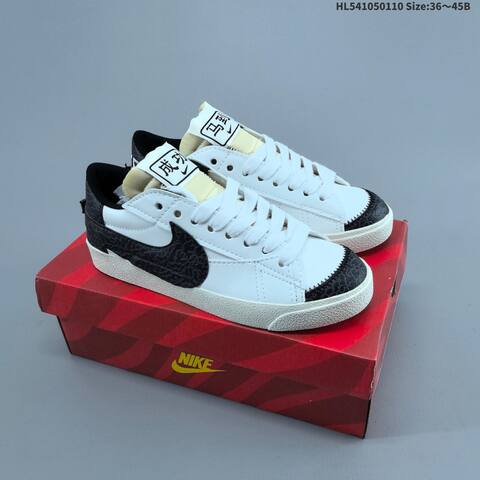 Nike Blazer Low 77 Jumbo White Red Cream EU 36-45 Skate Shoe - Unisex (BS-62094)