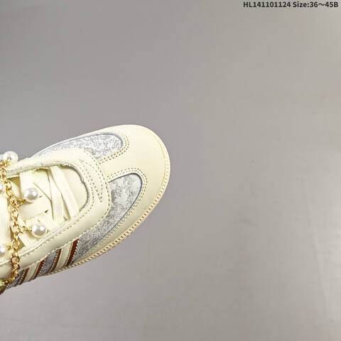 Adidas Samba Vegan OG SPD JR0035 Cream White Silver Rose Gold EU 36-45 Skate Shoe - Unisex (BS-65498)