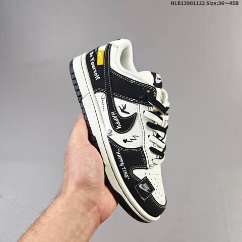 Nike SB Dunk Low White Black Grey Navy EU 36-45 Skate Shoe - Unisex (BS-63296)