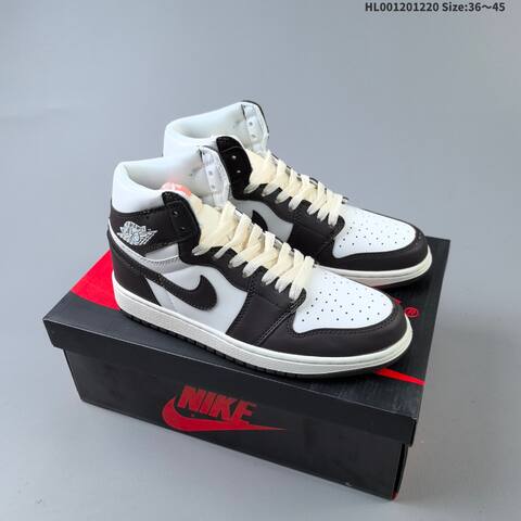 A Air Jordan 1 High OG Baroque Brown AIR JORDAN 1 Aj1 Lifestyle (BS-67351)