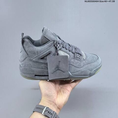 KAWS x Air Jordan 4 Kaws Cool Grey AIR JORDAN 4 Aj4 Lifestyle (BS-66325)