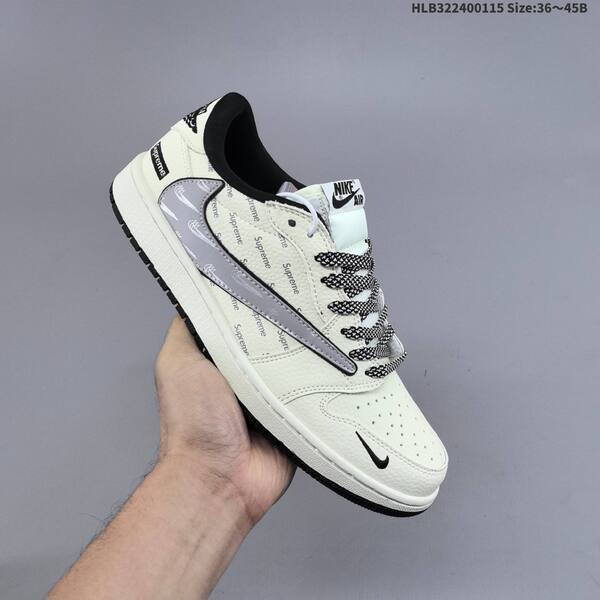 Nike Air Jordan 1 Low x Travis Scott / DIY-inspired white/black/grey EU 36~45 lifestyle