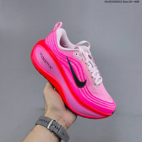 Nike Vomero Plus ReactX Air Zoom Pink Red Black White EU 36-40 Running Shoe - Unisex (BS-60322)