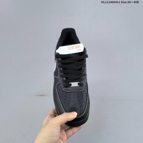 Nike Air Force 1 07 Black Silver EU 36-45 Sneaker - Unisex (BS-60813)