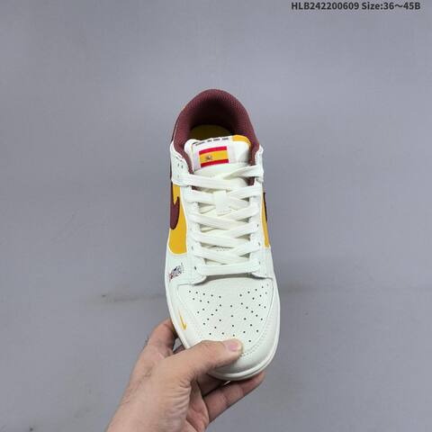 Nike Dunk SB Low FIFA World Cup 2026 Sail Yellow Burgundy White EU 36-45 Skate Shoe - Unisex (BS-59935)