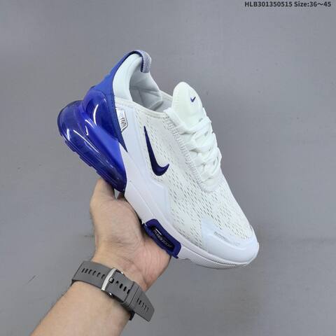 Nike Air Max 270 Premium White Blue Pink EU 36 45 Running Shoe EU 36-45 - Unisex (BS-60314)