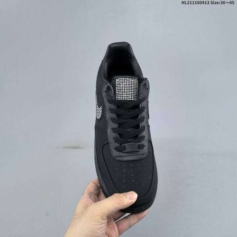 Nike Air Force 1 07 Black Silver EU 36-45 Sneaker - Unisex (BS-60783)