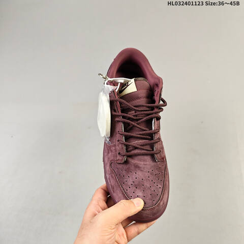 Nike SB Dunk Low Retro DIY Burgundy Cream EU 36-45 Skate Shoe - Unisex (BS-63219)
